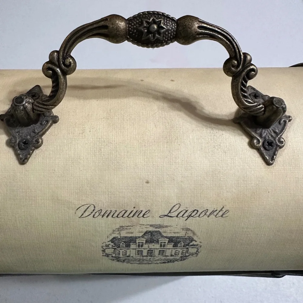 Domaine Laporte Chenin Blanc Wood Wine Bottle Box Lauren Hamilton Art VTG 2004